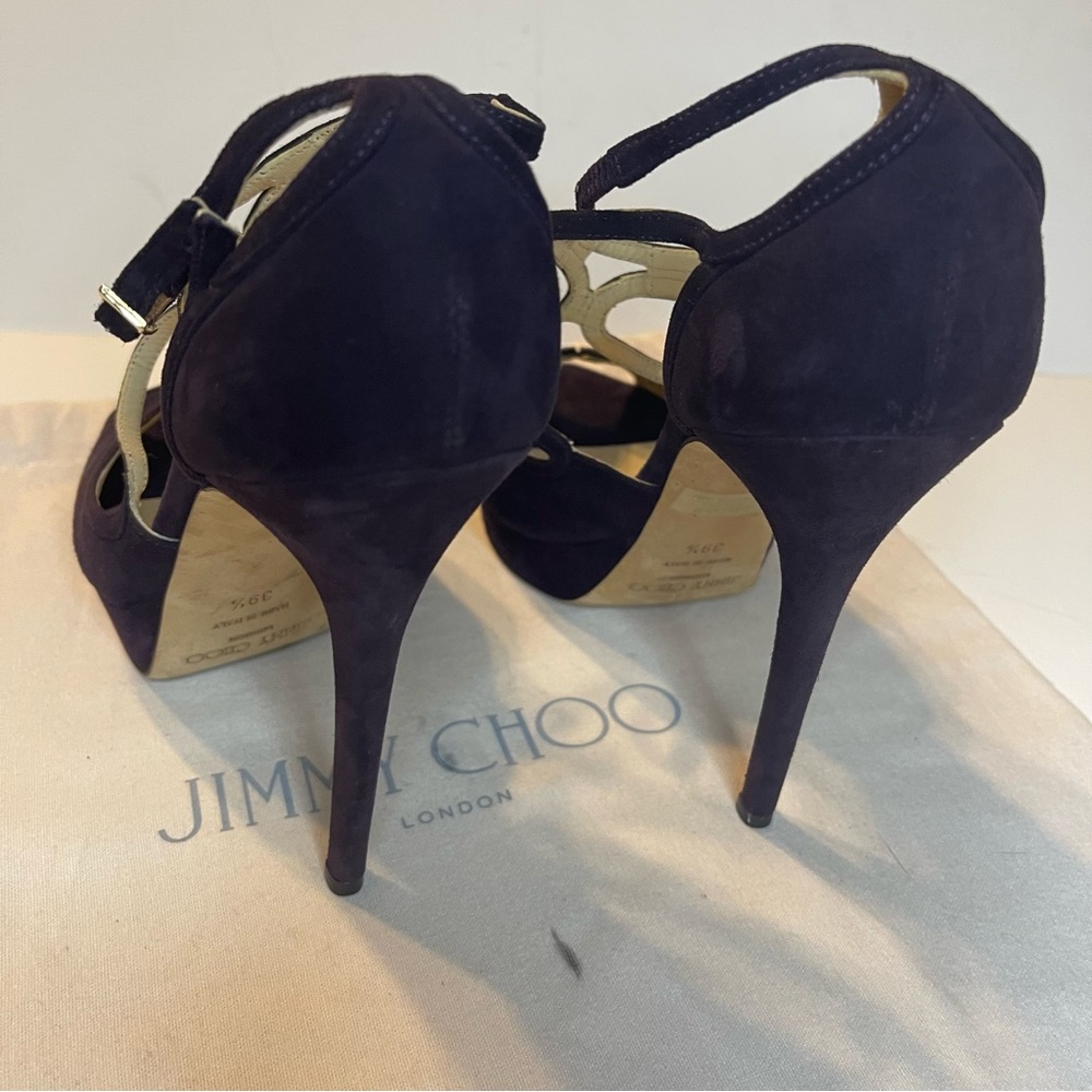 Jimmy Choo Purple Suede Fairview Heel‎ - Picture 8 of 16